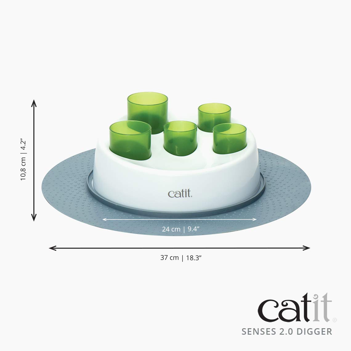 Jouet interactif Catit Senses 2.0 Digger pour chat, vert, pour chats d'intérieur, jouets interactifs pour chats, jouets pour chatons, jouets interactifs pour chats d'intérieur, jeux pour chats