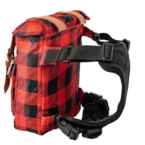 Sac à dos de transport pour chien AKAY de taille moyenne, idéal pour la randonnée, la marche et les voyages – Rouge – 21 x 16 x 6,3 cm