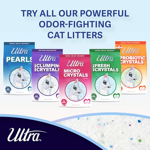 Litière agglomérante pour chat Ultra Pet, cristaux blancs et cristaux multicolores, 2,3 kg
