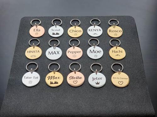 UNIIKA Personalized Custom Dog Tags Engraved Pet Canada (Lifetime Replacements) - Medaille Pour Chien et Chat Personnalisée, Deep Engraved on Both Sides (Small, Silver)
