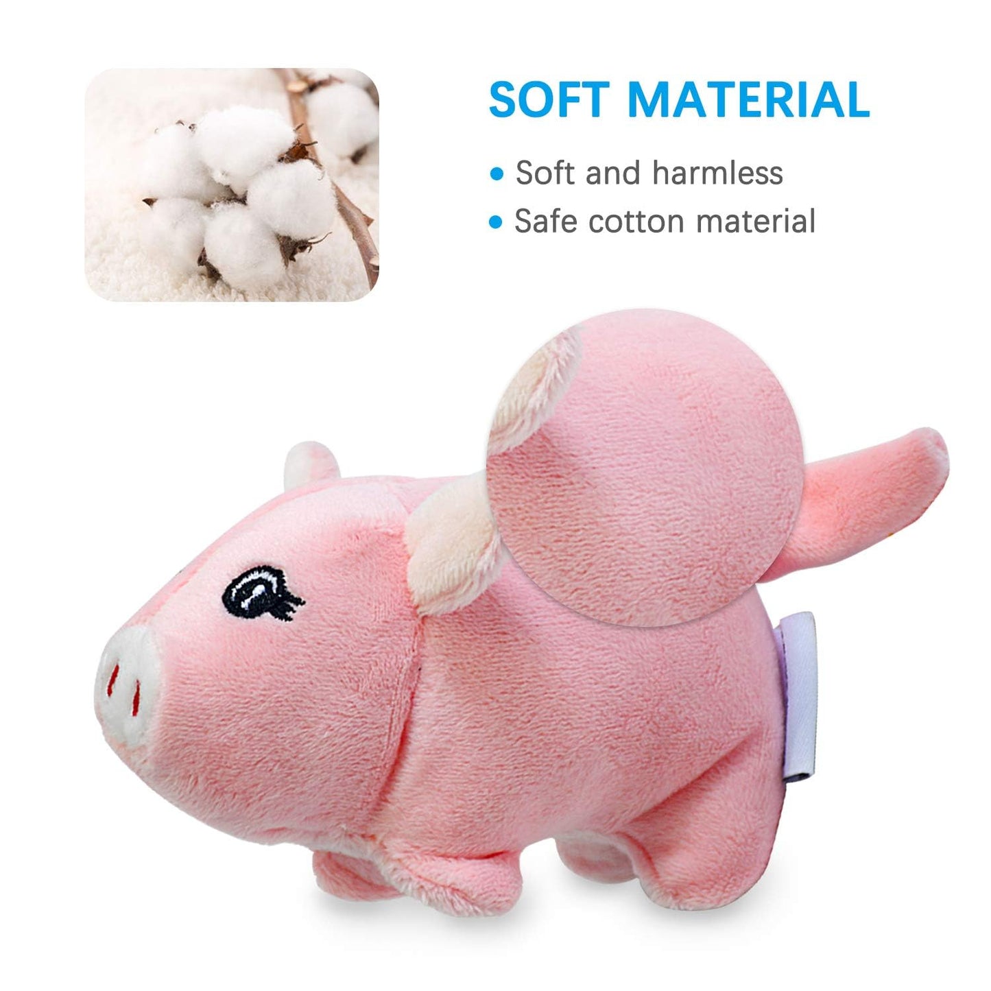 Squeaky Dog Toys for Puppy Small Medium Dogs, Stuffed Samll Dog Toys Bulk with 12 Plush Pet Dog Toy Set, Cute Safe Dog Chew Toys Pack for Puppies Teething (6 Dog Toys)