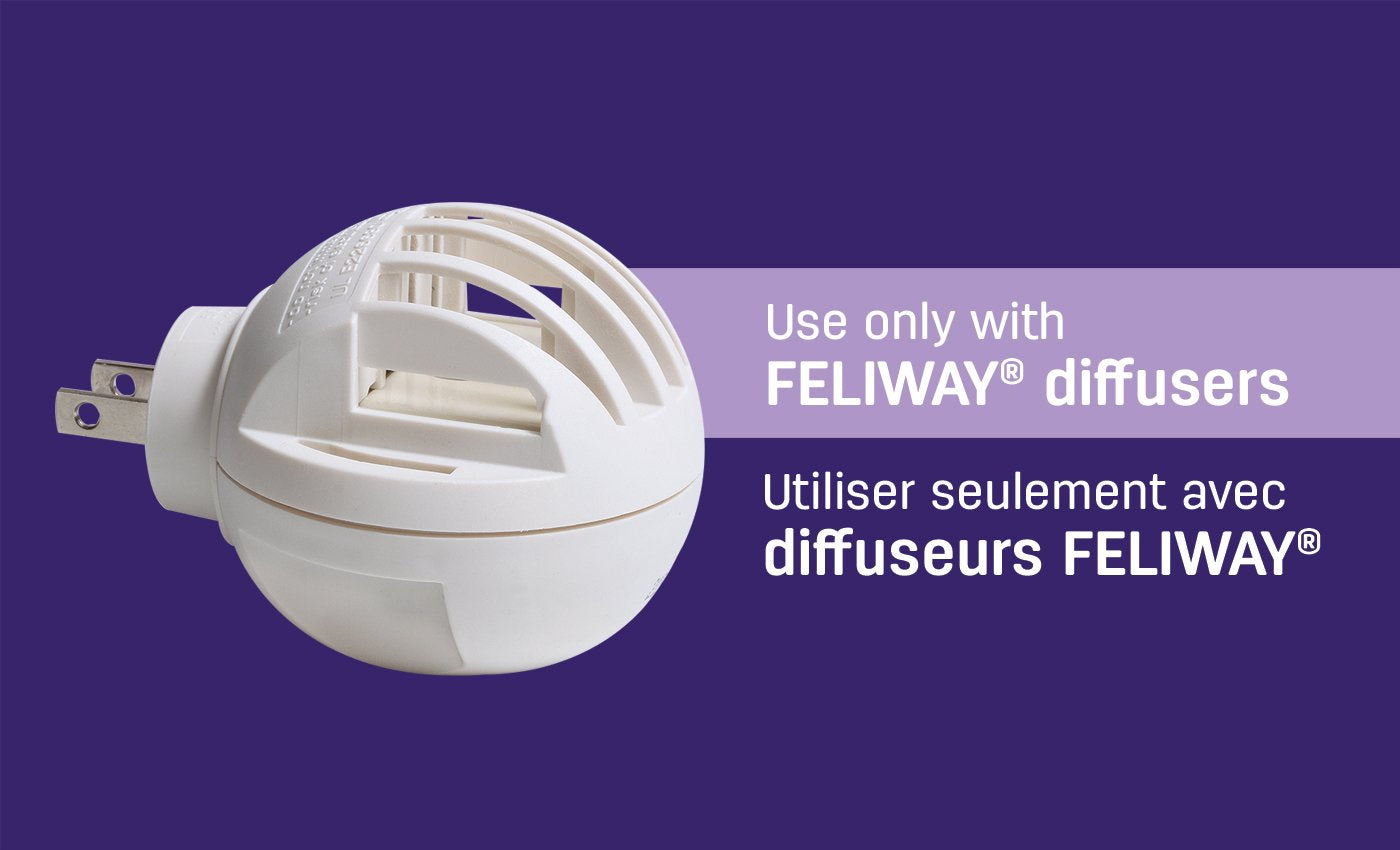 FELIWAY CLASSIC Diffuser Refill 3-Pack - Use with FELIWAY Cat Diffusers - Comforts Cats at Home & Helps Control Unwanted Urine Spraying, Cat Scratching and Hiding (90 Day Supply, FELIWAY Refill C238)