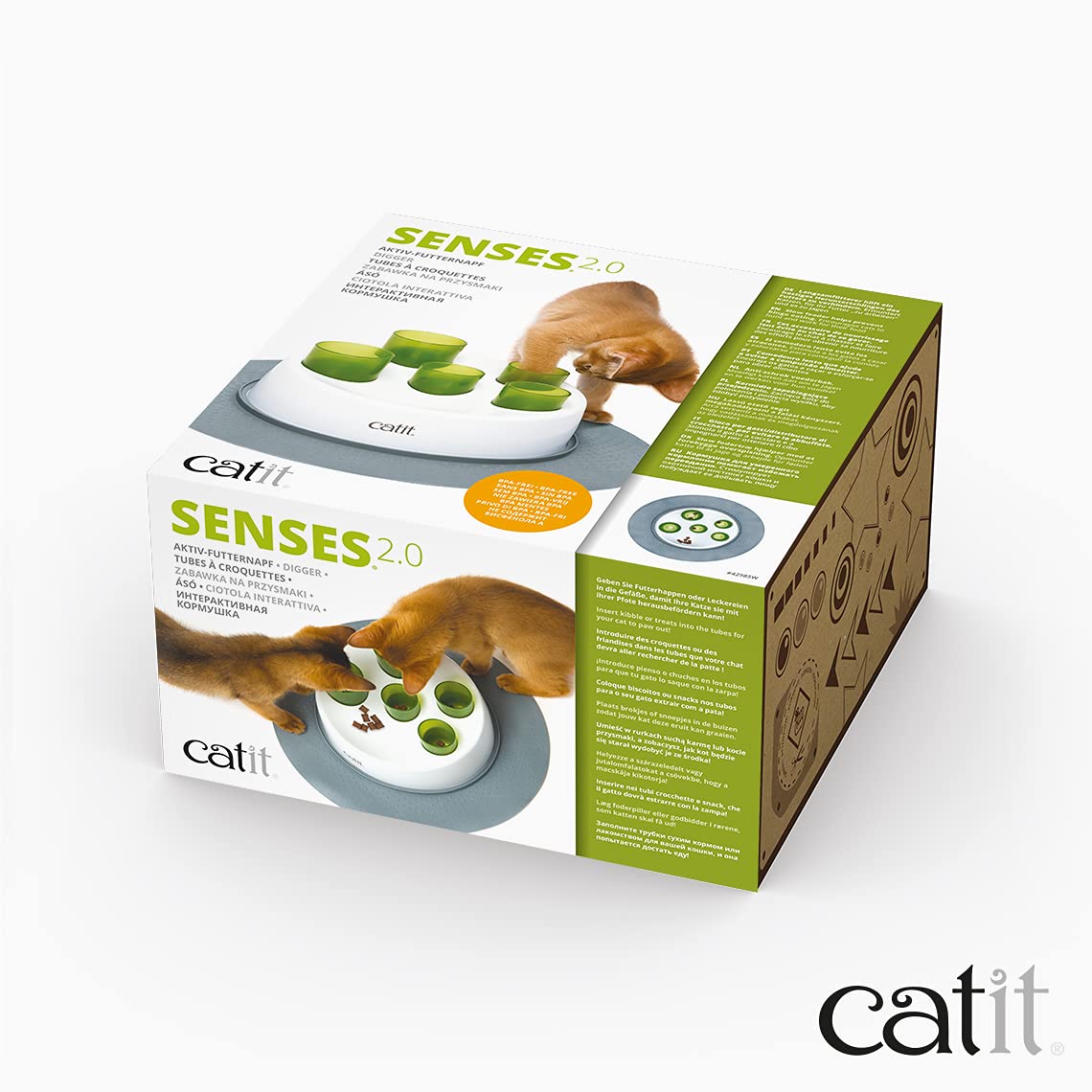Jouet interactif Catit Senses 2.0 Digger pour chat, vert, pour chats d'intérieur, jouets interactifs pour chats, jouets pour chatons, jouets interactifs pour chats d'intérieur, jeux pour chats