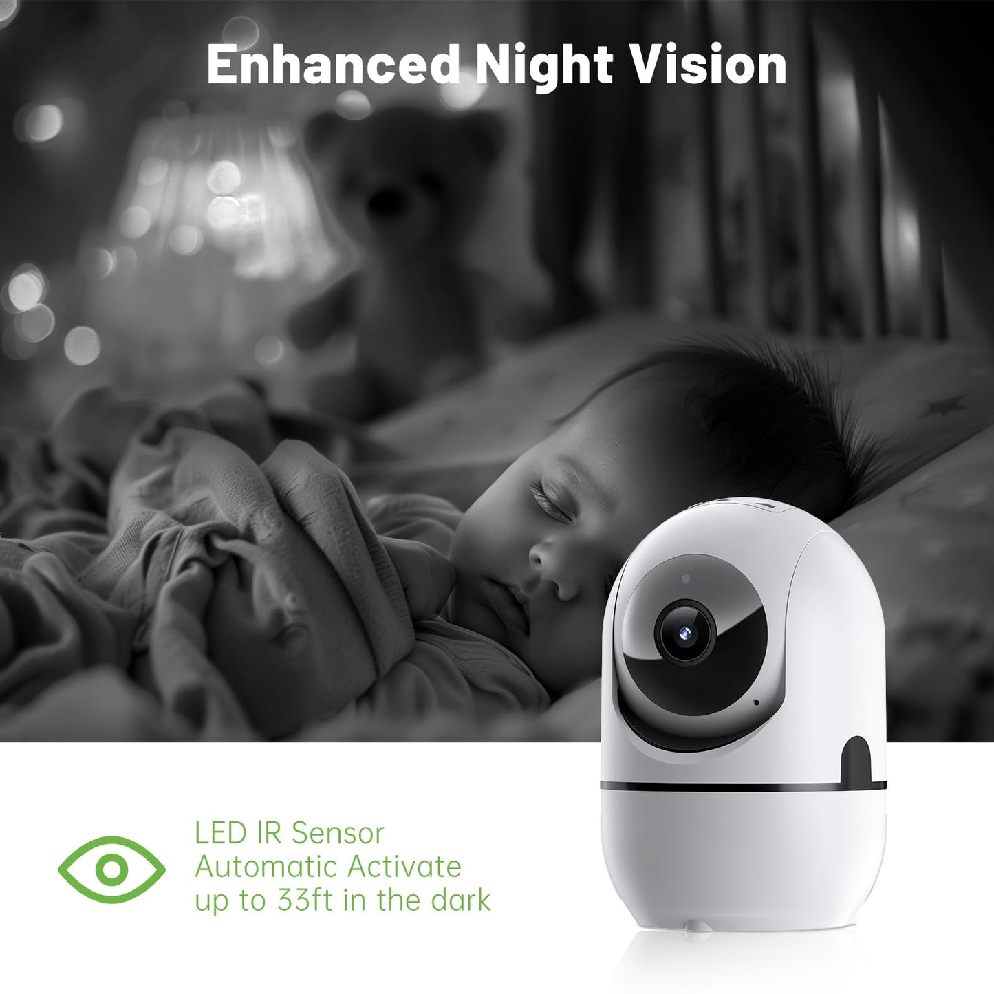 Caméra de sécurité intérieure 2K 5G et 2,4G Wi-Fi pour chien et animal domestique, avec application mobile, caméra de sécurité 360°, babyphone, détecteur de mouvement, vision nocturne, audio bidirectionnel, caméra nounou (A)