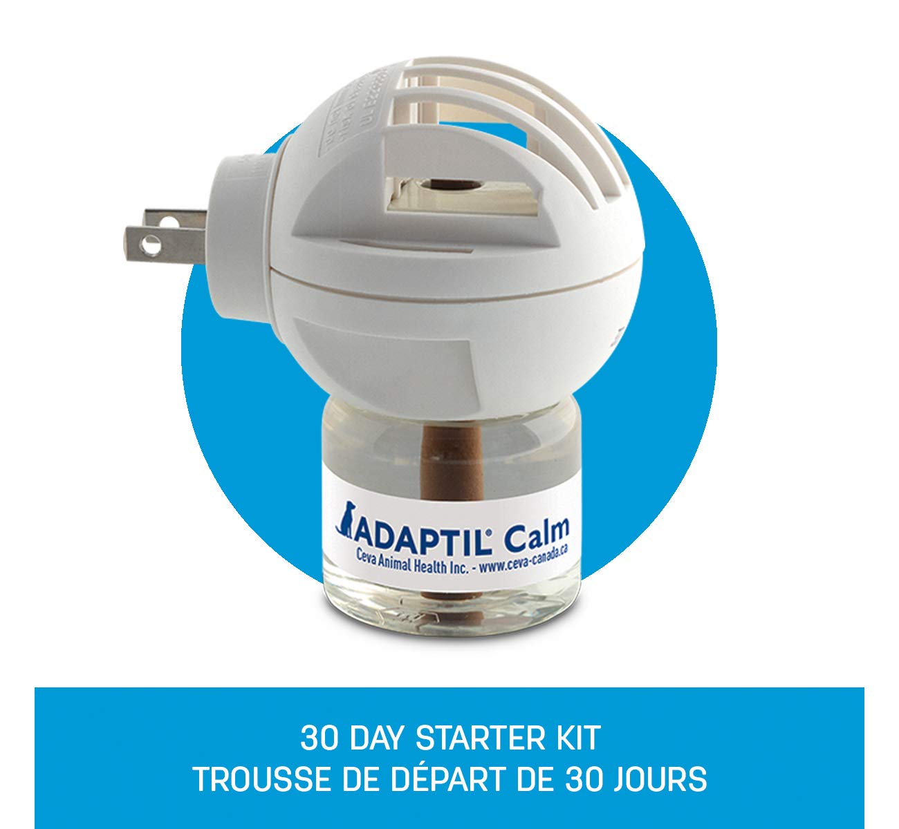 Kit de démarrage ADAPTIL 30 jours - Utilisez ADAPTIL pour chiens pour les aider à se calmer et à se réconforter à la maison, lorsqu'ils sont seuls ou en cas de bruits forts et d'événements stressants (avec diffuseur ADAPTIL LMH19 et recharge ADAPTIL C133)