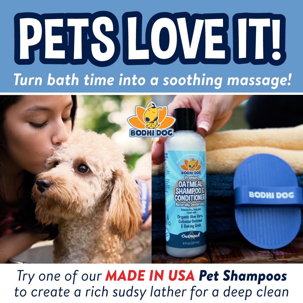 Bodhi Dog Bath Brush | De shedding Dog Brush | Hair Removing for Long Hair Dog Brush | Dog Brush for Short Haired Dogs | Dog Accessories Rubber Curry Brush | Dog Shampoo Brush