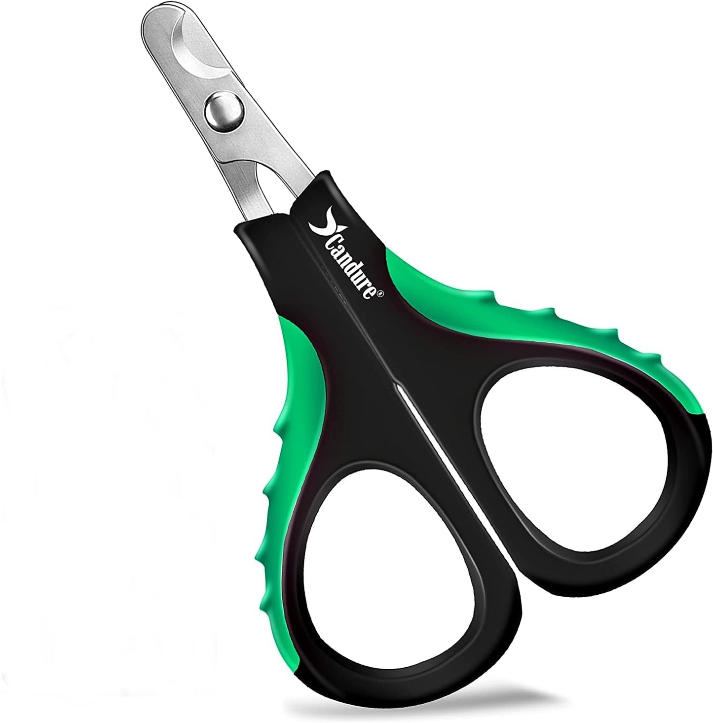 Coupe-griffes pour chat Candure en acier inoxydable pour lapins, cochons d'Inde, oiseaux, chiots, chatons et petits animaux - Coupe-griffes pour animaux de compagnie pour usage professionnel et domestique (noir)
