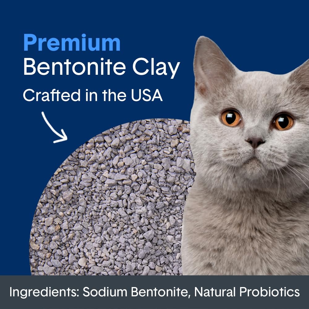 Litière agglomérante Boxie® Probiotic pour chats et chatons, contrôle des odeurs pendant 40 jours, 7,3 kg, 99,9 % sans poussière, autonettoyante, longue durée, approuvée par les vétérinaires, facile à ramasser pour tous les bacs à litière