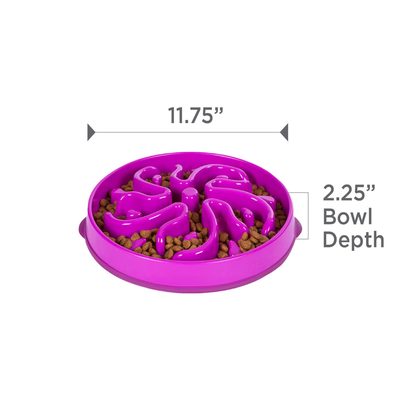 Gamelle lente Outward Hound Fun Feeder, grande gamelle pour chien, 4 tasses, violet