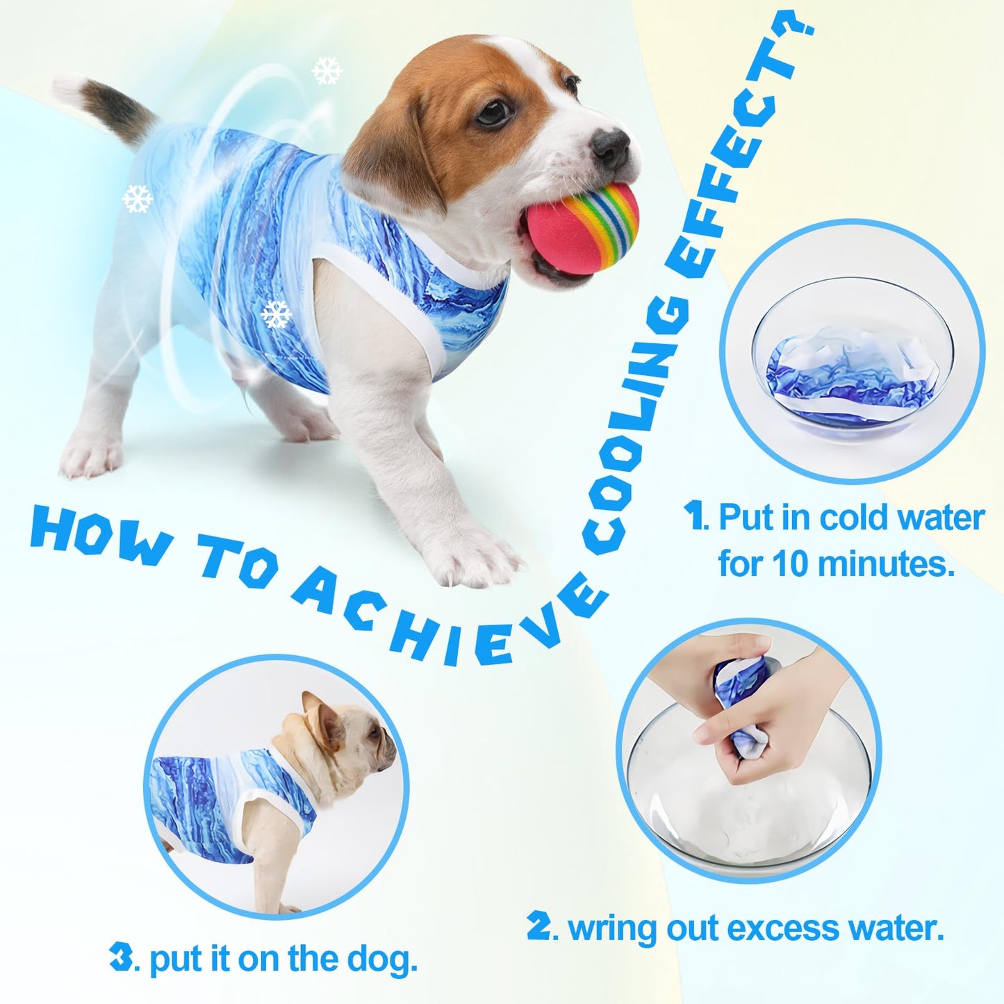 Boortight Dog Cooling Vest Summer Dog Shirt Quick Dry Breathable Cooling Vest for Small Medium Large Dogs (1Pack-L)