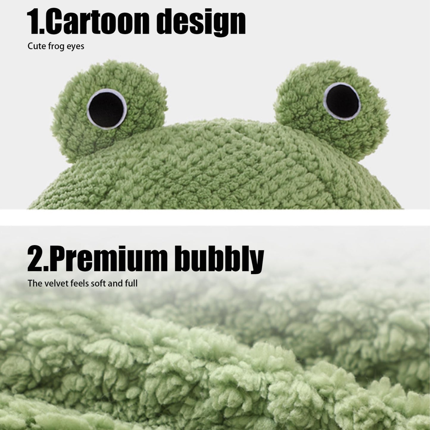 Pet Bed Dog Bed Cat Bed Frog Cat Bed Long Plush Winter Autumn Thermal Cute Cartoon Non-Slip Pet Bed Detachable Insert Soft Dampproof Cat Bed, Round with Half Roof