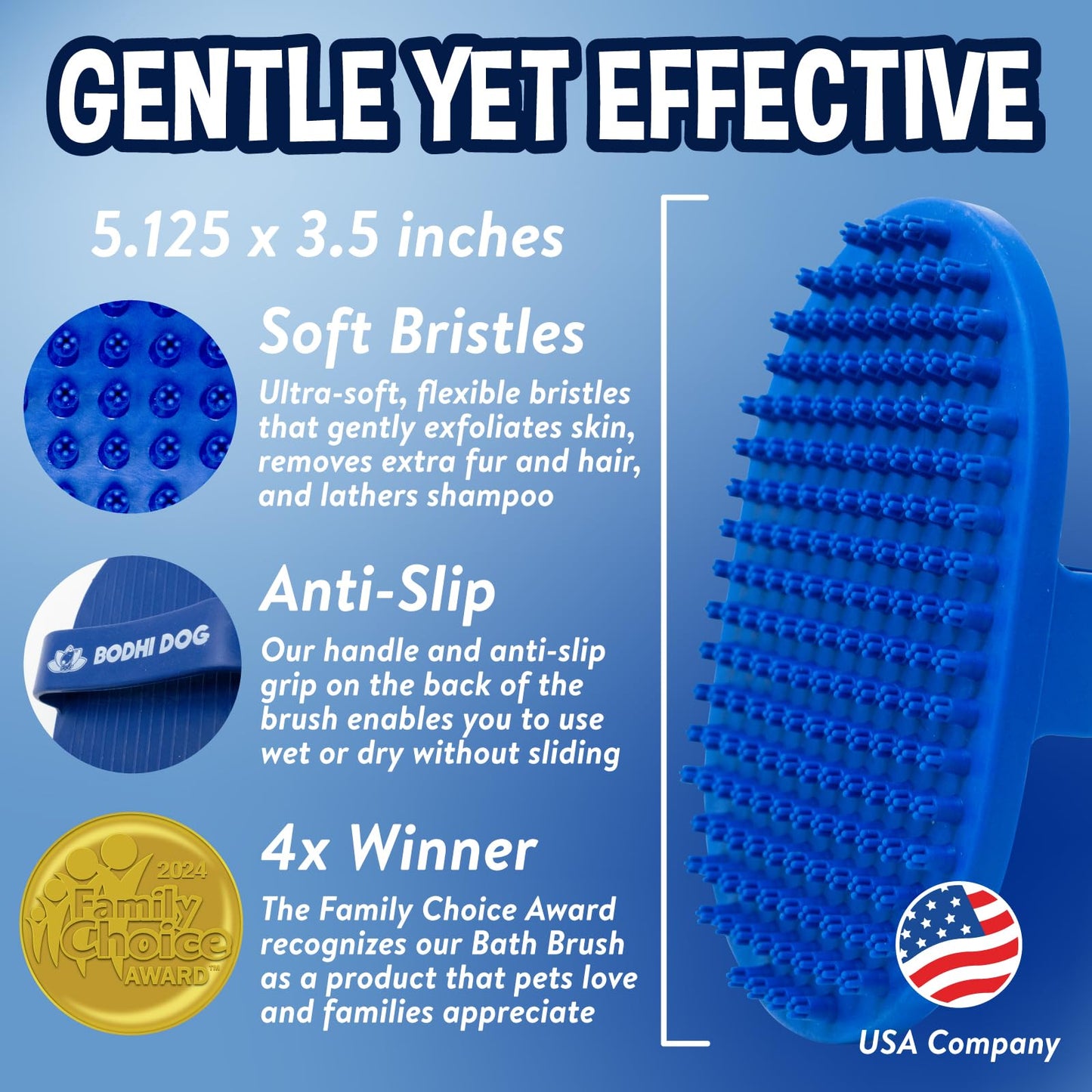 Bodhi Dog Bath Brush | De shedding Dog Brush | Hair Removing for Long Hair Dog Brush | Dog Brush for Short Haired Dogs | Dog Accessories Rubber Curry Brush | Dog Shampoo Brush