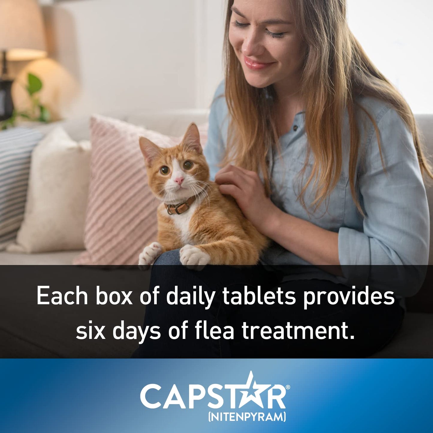 Traitement oral antipuces Capstar pour petits chiens et chats de 1 à 11 kg - paquet de 6