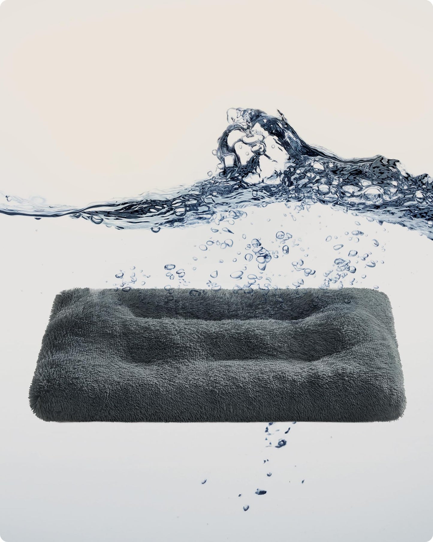 Matelas moelleux pour chien Feandrea, 110 x 74 cm, gris foncé, velours polyester, garnissage PP, base antidérapante, panier pour chien