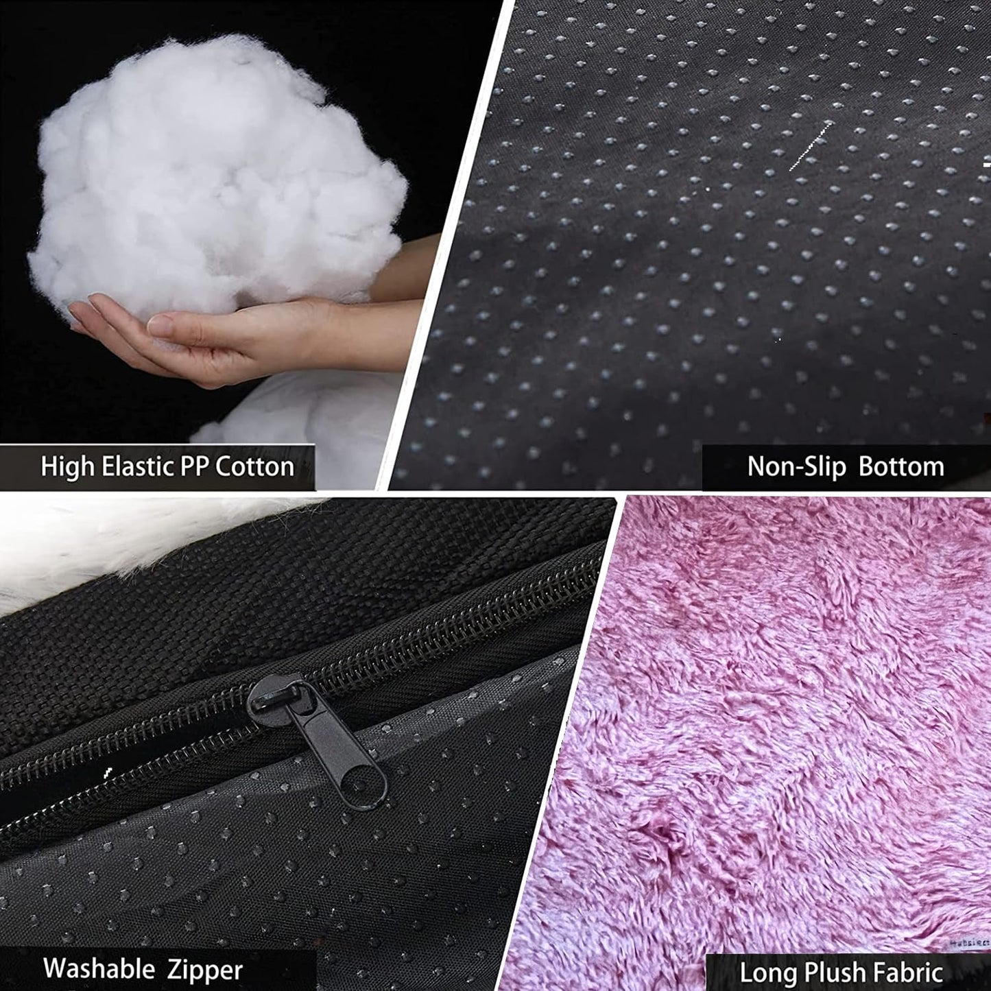 Panier apaisant pour chiens et chats, tapis moelleux en peluche pour protection de meubles avec doublure imperméable, housse amovible et lavable pour chiens et chats de grande, moyenne et petite taille (vin rouge, XL)