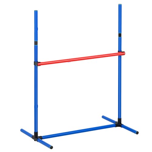 VEVOR Dog Agility Training Equipment, 5 PCS Set with Adjustable High Hurdles,6 Weave Poles, Tunnel, Jump Ring, Pause Box, Whistle, Foldable Bowl, Puppy Obstacle Course Kit with Storage Bags
