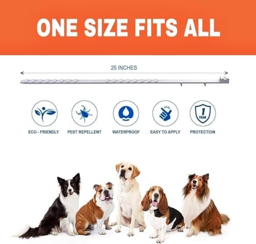 UF-PL 8 Month Dog Collar - Dog Collar for All Dog Breeds and Sizes-Adjustable,Safe,Durable & Effective Collar for Dog 25 Inches-Long Lasting,Flexible,Portable & Waterproof Collar for Dogs