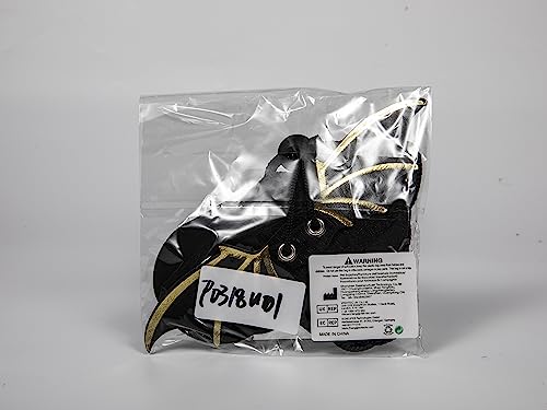 Pawaboo Adjustable Bearded Dragon Harness and Leash, 3 Size Leather Reptile Leash Outdoor Harness Leash with Bat Wings for Lizard Reptiles Amphibians Small Pet, Small/Medium/Large, Black+Gold