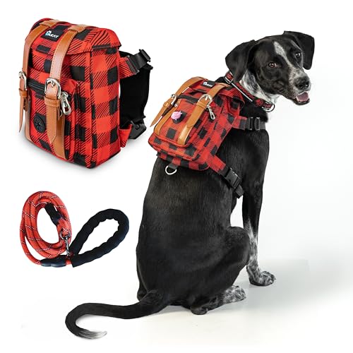 Sac à dos de transport pour chien AKAY de taille moyenne, idéal pour la randonnée, la marche et les voyages – Rouge – 21 x 16 x 6,3 cm