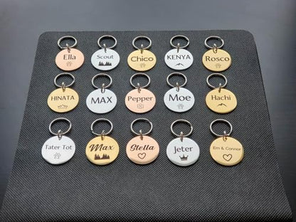UNIIKA Personalized Custom Dog Tags Engraved Pet Canada (Lifetime Replacements) - Medaille Pour Chien et Chat Personnalisée, Deep Engraved on Both Sides (Small, Silver)