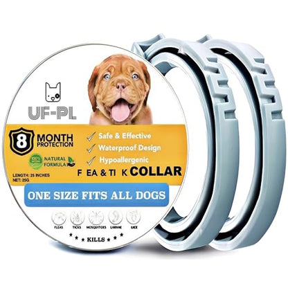 UF-PL 8 Month Dog Collar - Dog Collar for All Dog Breeds and Sizes-Adjustable,Safe,Durable & Effective Collar for Dog 25 Inches-Long Lasting,Flexible,Portable & Waterproof Collar for Dogs