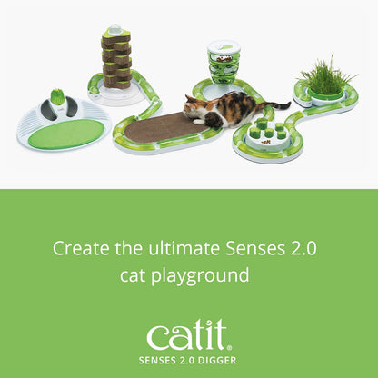 Jouet interactif Catit Senses 2.0 Digger pour chat, vert, pour chats d'intérieur, jouets interactifs pour chats, jouets pour chatons, jouets interactifs pour chats d'intérieur, jeux pour chats