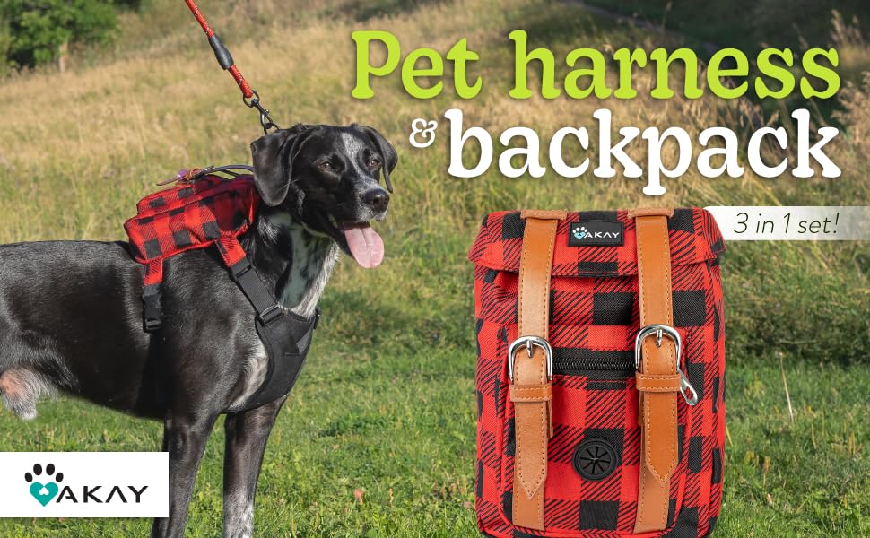 Sac à dos de transport pour chien AKAY de taille moyenne, idéal pour la randonnée, la marche et les voyages – Rouge – 21 x 16 x 6,3 cm