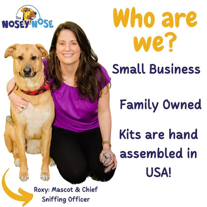 The Nosey Nose Dog Scent Training Kit - Clove Scent Zipper Pouch with Bag & Brain Puzzle Games - Nosework Scentwork Games for All Ages Dog