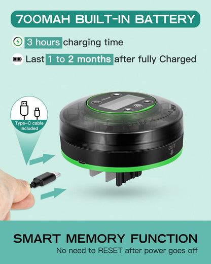 Petbank Automatic Fish Feeder for Aquarium - Auto Fish Food Dispenser Rechargeable for Fish Tank Vacation Fish Feeder Timer with USB Charger Cable