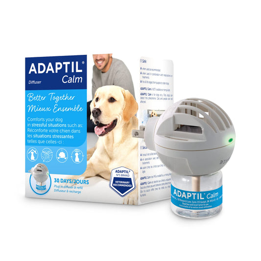 Kit de démarrage ADAPTIL 30 jours - Utilisez ADAPTIL pour chiens pour les aider à se calmer et à se réconforter à la maison, lorsqu'ils sont seuls ou en cas de bruits forts et d'événements stressants (avec diffuseur ADAPTIL LMH19 et recharge ADAPTIL C133)