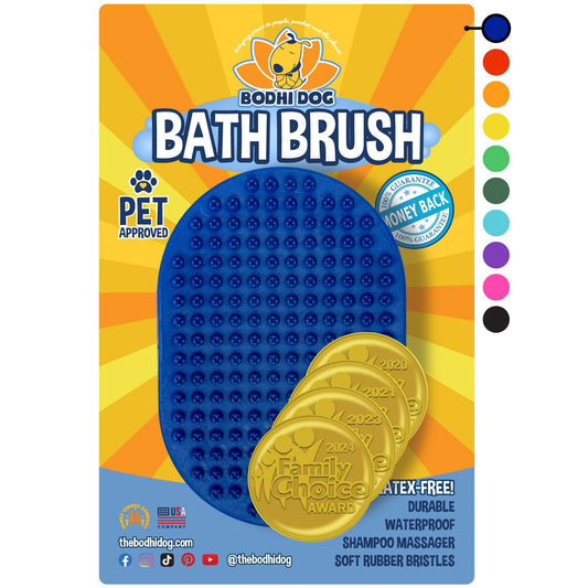 Brosse de bain pour chien Bodhi | Brosse anti-mue | Brosse pour poils longs | Brosse pour poils courts | Accessoires pour chien | Brosse à shampoing pour chien