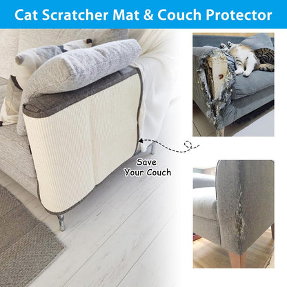 NATUYA Furniture Protectors from Cats-Cat Furniture Protector-Cat Scratch Deterrent Cushion-Stretchable Anti-Scratch Sofa Cushion (Dark Gray, Left)