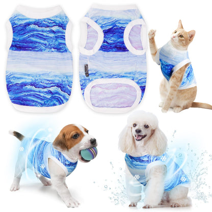Boortight Dog Cooling Vest Summer Dog Shirt Quick Dry Breathable Cooling Vest for Small Medium Large Dogs (1Pack-L)