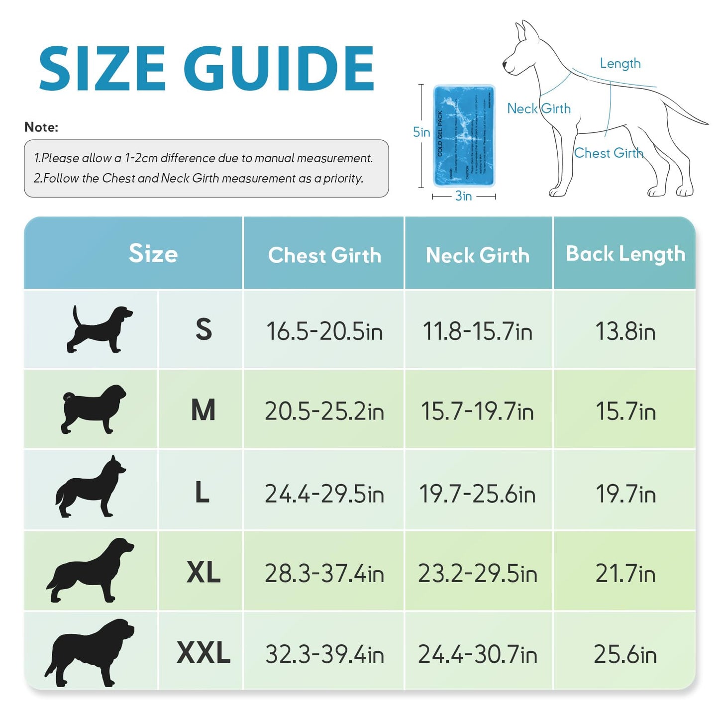 Gilet rafraîchissant Mora Pets pour chien avec packs de glace, veste rafraîchissante par évaporation, harnais d'été réglable avec anneau en D pour chiens de grande, moyenne et petite taille, gris, taille L