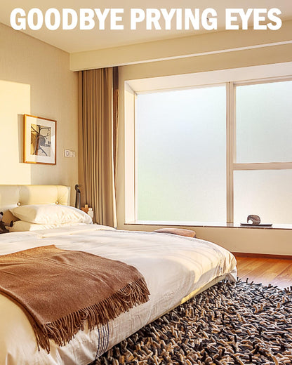 Lovepea Window Films for Privacy Frosted Glass with Installation Tools, Removable, Peep-Proof, Static Cling, Heat Control, UV Protection, Anti-Glare, for Home 17.5" x 78.7" (44.5 x 200cm)