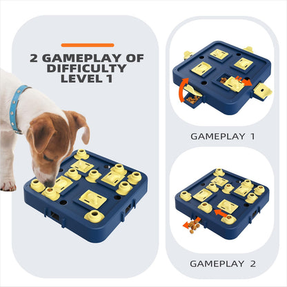 KADTC Dog Puzzle Toy Dogs Brain Stimulation Mentally Stimulating Educationa Toys Puppy Treat Food Feeder Dispenser Advanced Level 3 in 1 Interactive Games for Small/Medium/Large Aggressive Chewer CA