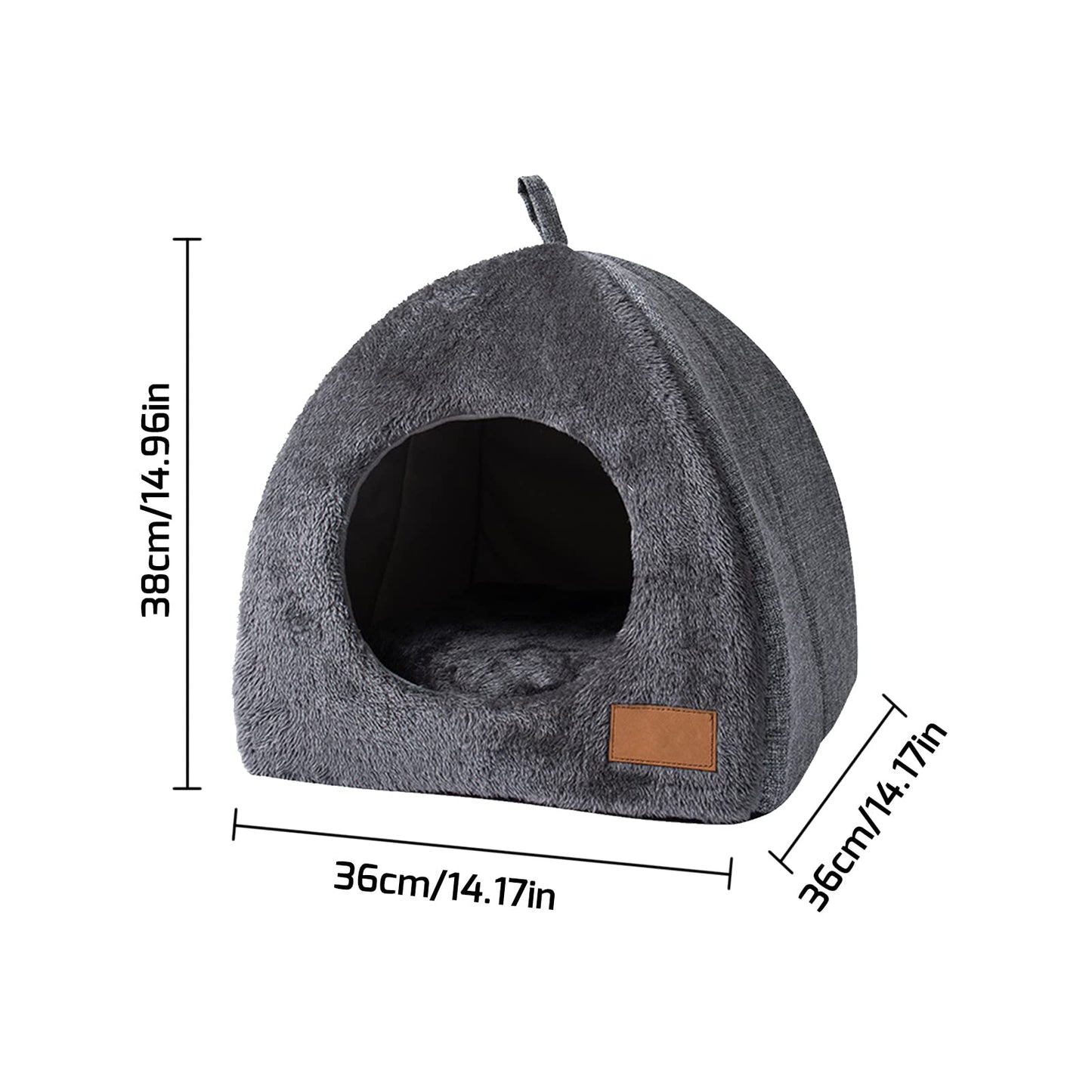Pet Cave Bed - Warm Cat Bed for Indoor Cats - Pet Tent Cave Igloo Bed for Cats/Small Dogs - Pet Dog Cat Cave Bed - Kitten Bed Cat Tent Cat Bed House with Removable Washable Cushion