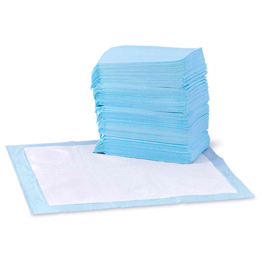 Tapis d'apprentissage de la propreté Amazon Basics pour chiens et chiots, 5 couches anti-fuites avec surface à séchage rapide, format standard (55 x 55 cm) - Lot de 100