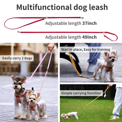 No Pull Small Dog Harness with Multifunction Dog Leash,Lightweight Soft Adjustable No Choke Escape Proof Pet Harness Vest Pet Harness Vest,red,S