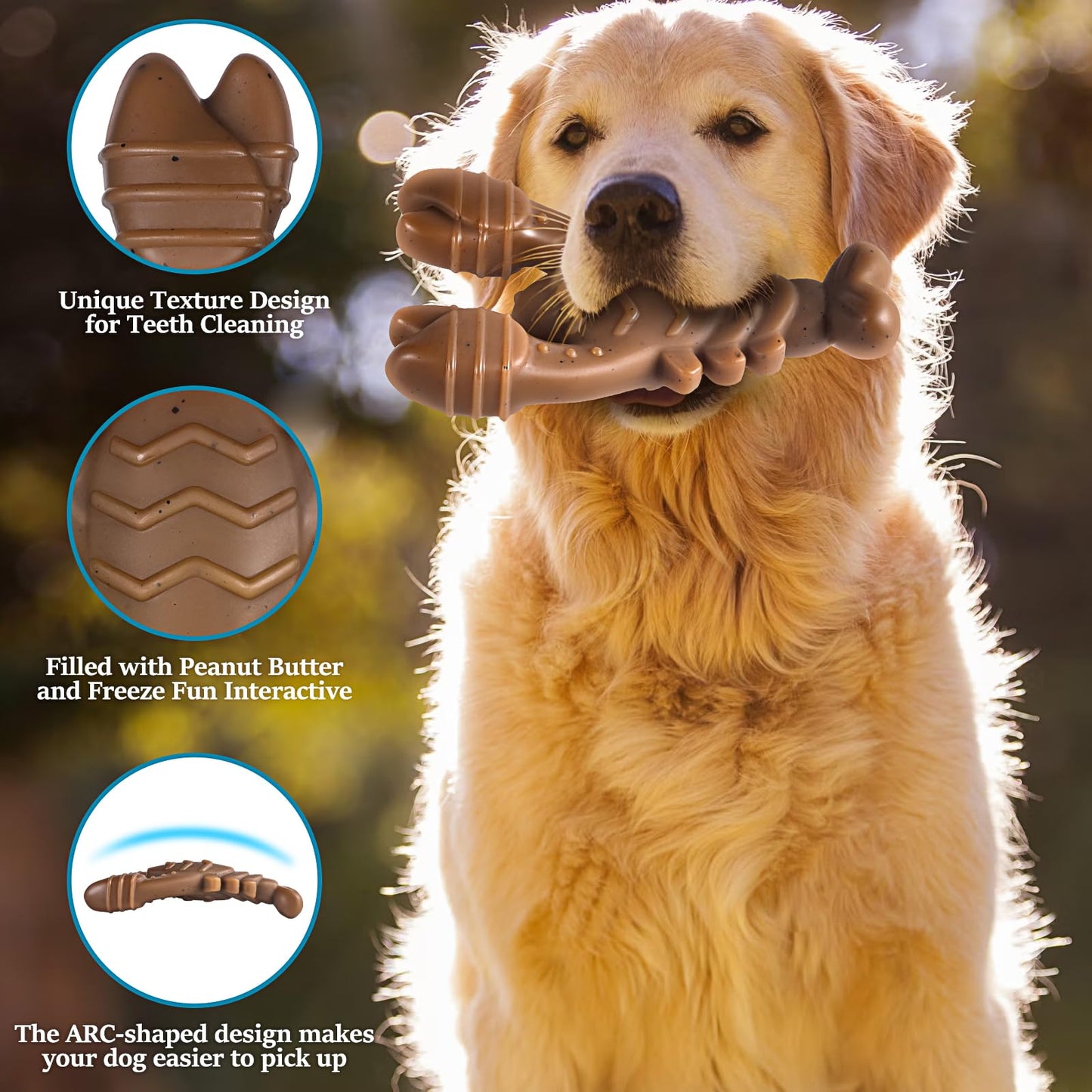 Jouets pour chiens agressifs, jouets indestructibles pour grands chiens, jouets à mâcher pour chiens de toutes races, lot de 3 super jouets à mâcher en nylon résistant, cadeau pour chiens