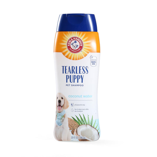 Shampoing anti-larmes pour chiots Arm &amp; Hammer à l'eau de coco, le meilleur shampoing anti-larmes pour tous les chiens et chiots