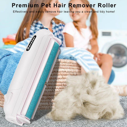 Rouleau anti-peluches réutilisable Garstor pour animaux de compagnie, pour meubles, canapés, tapis, literie, autonettoyant - Bleu