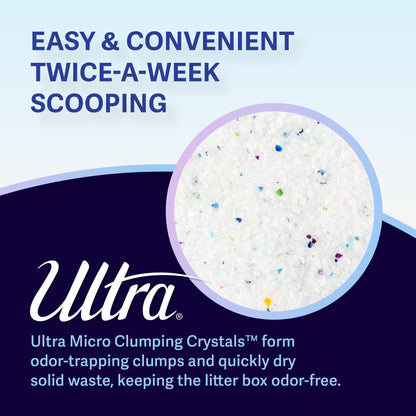 Litière agglomérante pour chat Ultra Pet, cristaux blancs et cristaux multicolores, 2,3 kg
