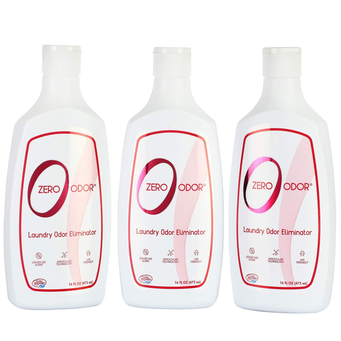 Zero Odor - Laundry Odor Eliminator & Deodorizer - Great for Pet Bedding & Clothes - Concentrate (3-Pack, 16oz)