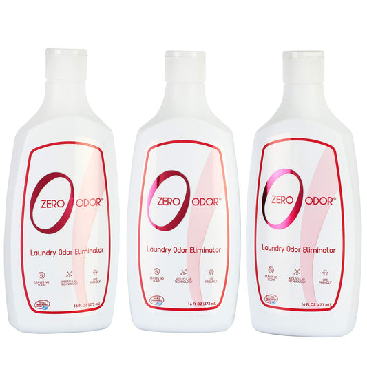 Zero Odor - Éliminateur et désodorisant d'odeurs de lessive - Idéal pour la literie et les vêtements des animaux - Concentré (paquet de 3, 473 ml)