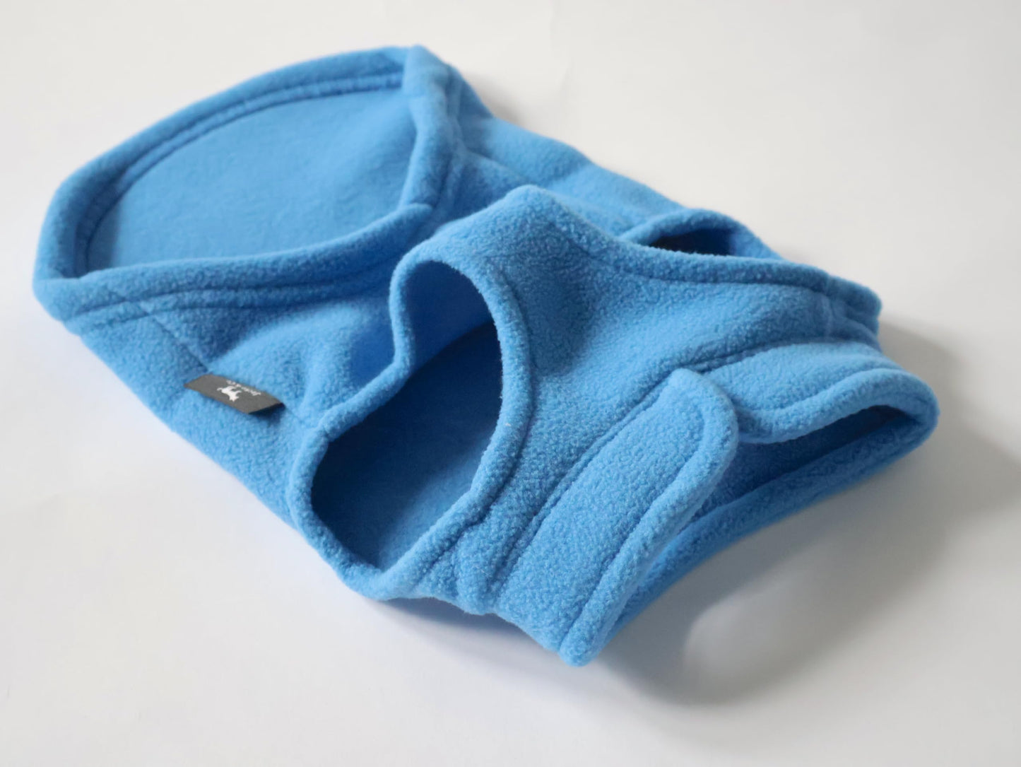 JACKO & CO - Fleece Vest Sweater with Leash Ring - Soft Lightweight Breathable for Puppies Small Medium Dogs, Kitten, Cats, Chihuahua - Warm for Fall/Autumn/Winter (Blue, L (10-16lbs))