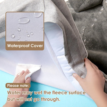 Panier orthopédique en mousse à mémoire de forme EHEYCIGA pour chien de taille moyenne, avec côtés, doublure imperméable, fond antidérapant et housse amovible lavable.