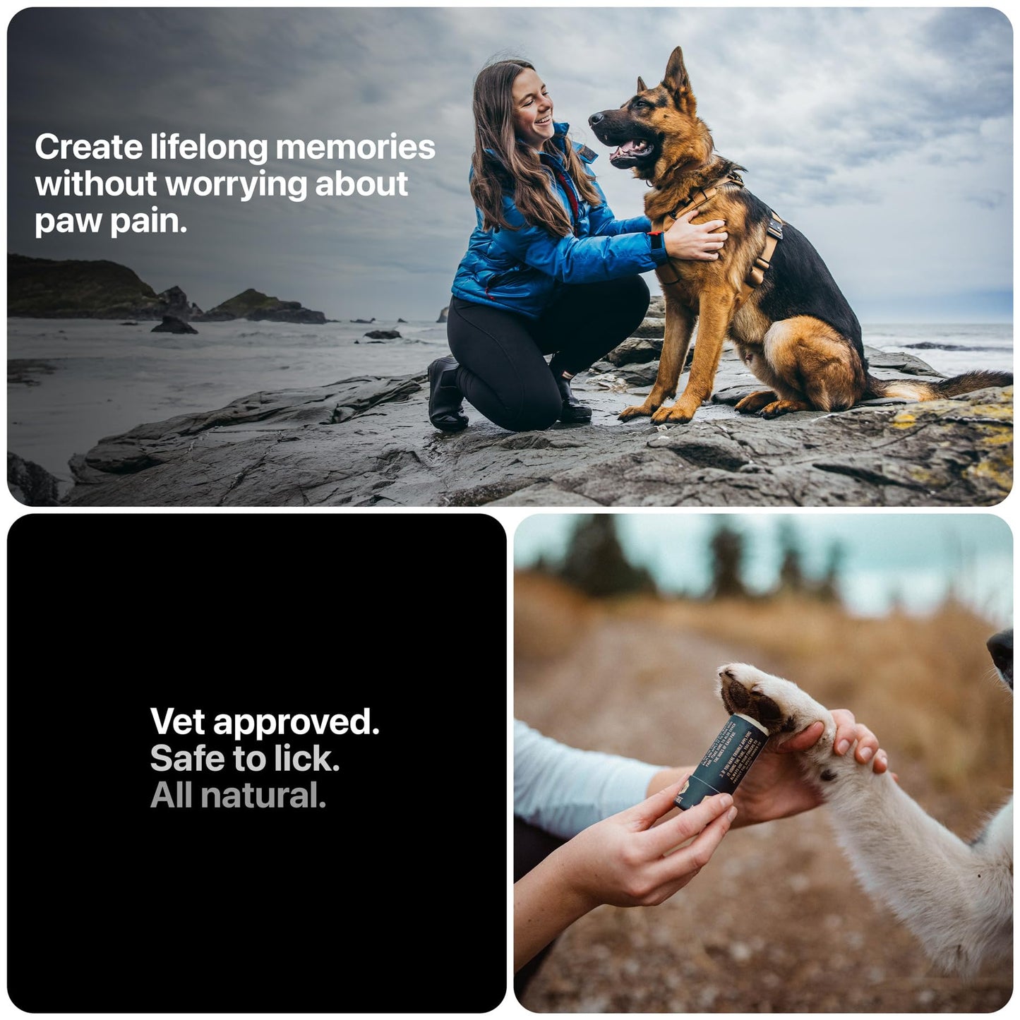 (Entreprise canadienne) Baume pour pattes de chien Säker pour l'hiver | Fabriqué au Canada | Protection des pattes pour chiens approuvée par les vétérinaires pour la neige froide | Baume apaisant pour pattes sèches, crevassées et rugueuses (57 g)