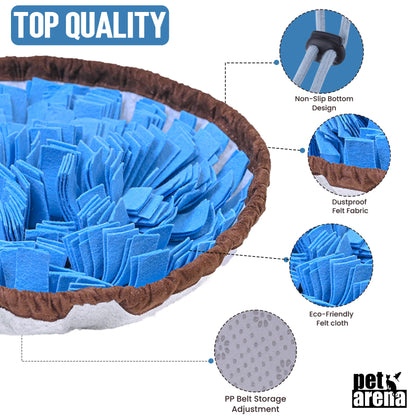 PET ARENA Adjustable Snuffle mat for Dogs, Dog Puzzle Toys, Enrichment Pet Foraging mat for Smell Training and Slow Eating, Stress Relief Interactive Dog Toy for Feeding, Dog Mental Stimulation Toys
