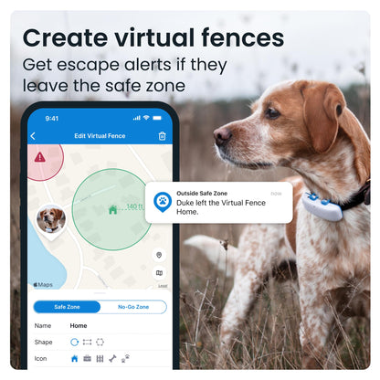 Tractive GPS Pet Tracker for Dogs - Waterproof, GPS Location & Smart Pet Activity Tracker, Unlimited Range, Works with Any Collar (White)